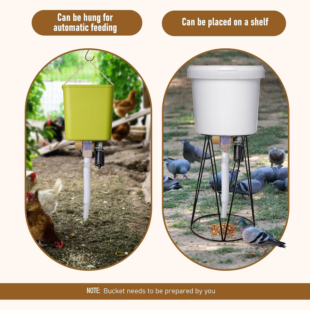 Timed Automatic Chicken Feeder and Duck Feeder, Timed Poultry Feederer Great for