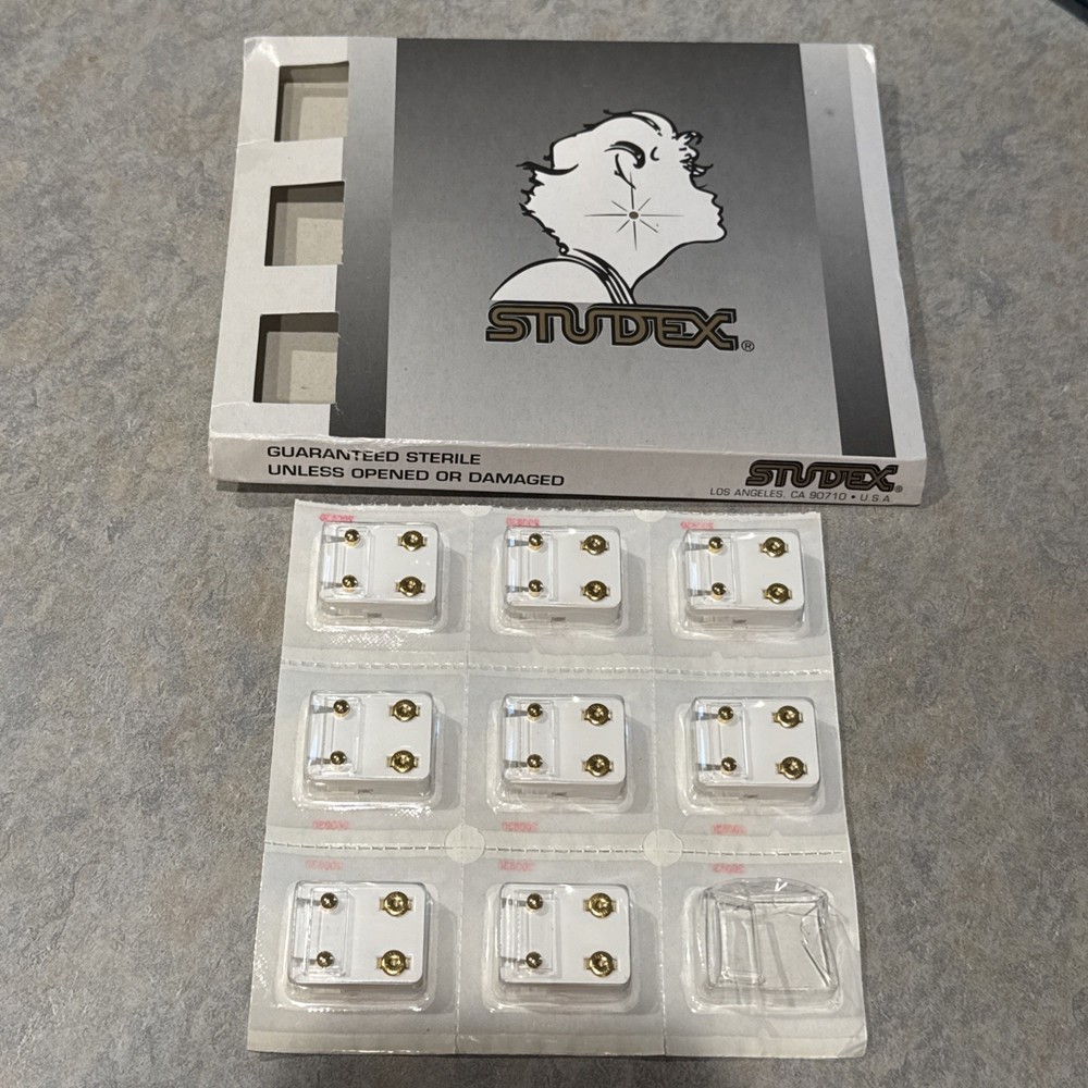 Studex Sterilized Ear Piercing Stud 4MM * Regular * Gold Plated * 11 Pairs R200Y