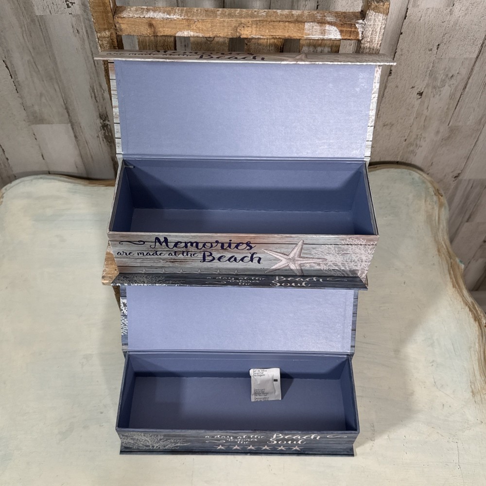 Beach Themed Nesting Decor Or Gift Boxes New