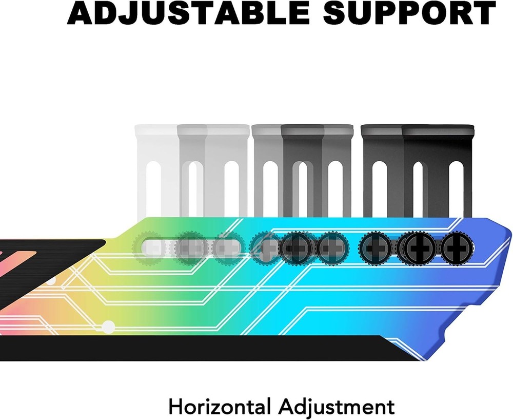 RGB GPU Holder - Wall-Mount Bracket for Adjustable Graphics Card Support