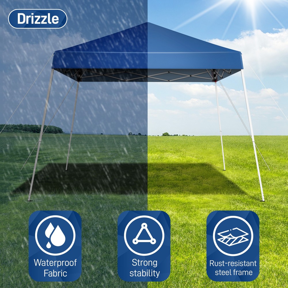 8*8ft Portable Home Use Waterproof Folding Tent Blue