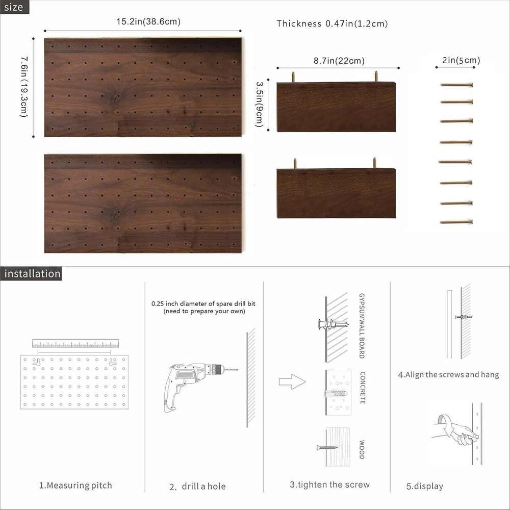 Customizable Modular Pegboard Organizer - Perfect for Home Decor & Crafting
