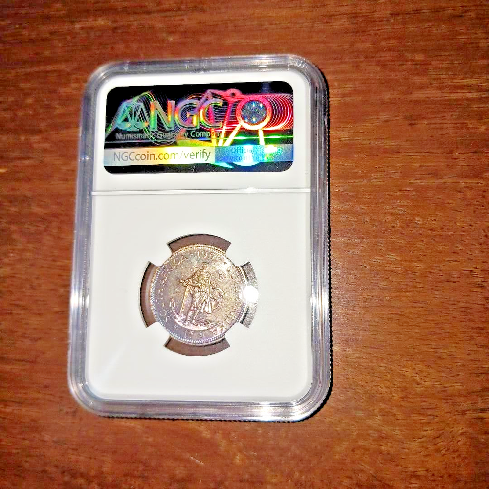 1955 South African 1 Shilling PF 66