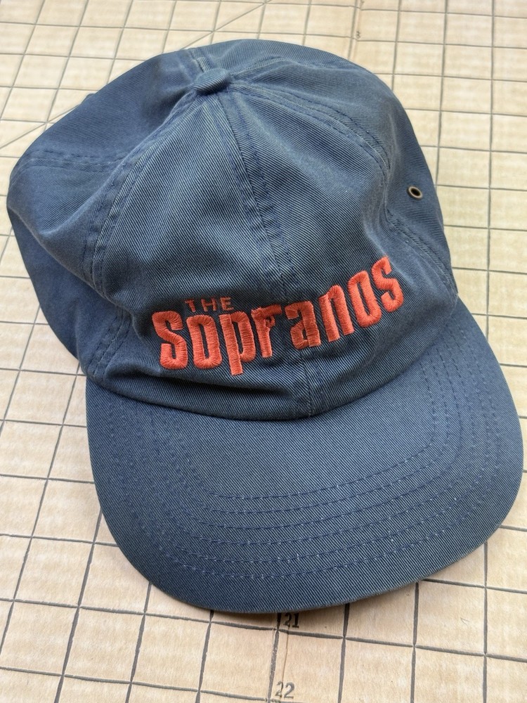 Vintage Sopranos HBO Adjustable Strapback Dad Cap Hat Navy Blue 6 Panel