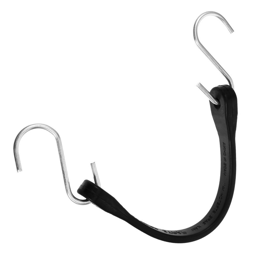 Black Cargo Elastic Strap Rope Cord Bungee with Hook Straps Hooks