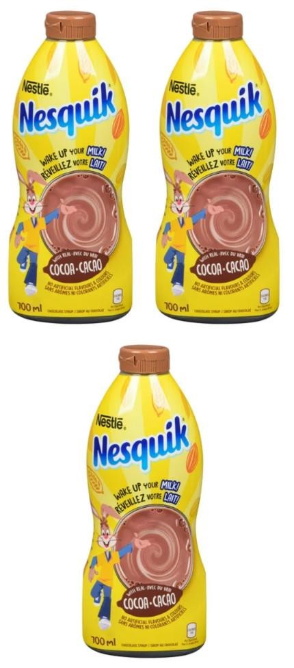 Nesquik Chocolate Syrup Mix, 700ml (3 Pack)