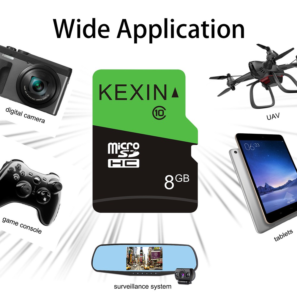 5/10Pack 8GB Micro SD TF Card SDHC Class 10 Flash Memory Card For Phone Camera