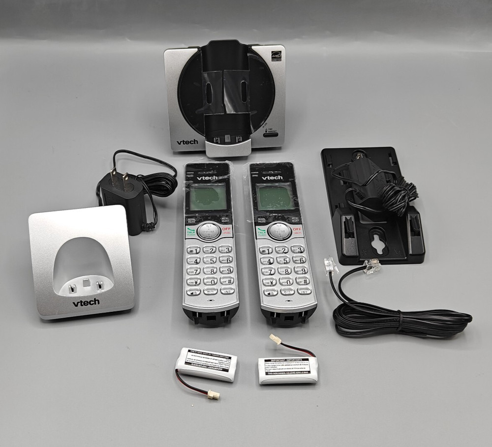 VTech CS6919-2 DECT 6.0 Cordless Phone Caller ID Call Waiting 2 Handsets Silver