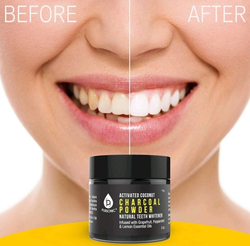 Activated Coconut Charcoal Powder Natural Teeth Whitener