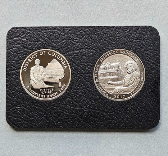 Duke Ellington Proof & Frederick Douglas  Enhanced Proof 2pc Quarter Set