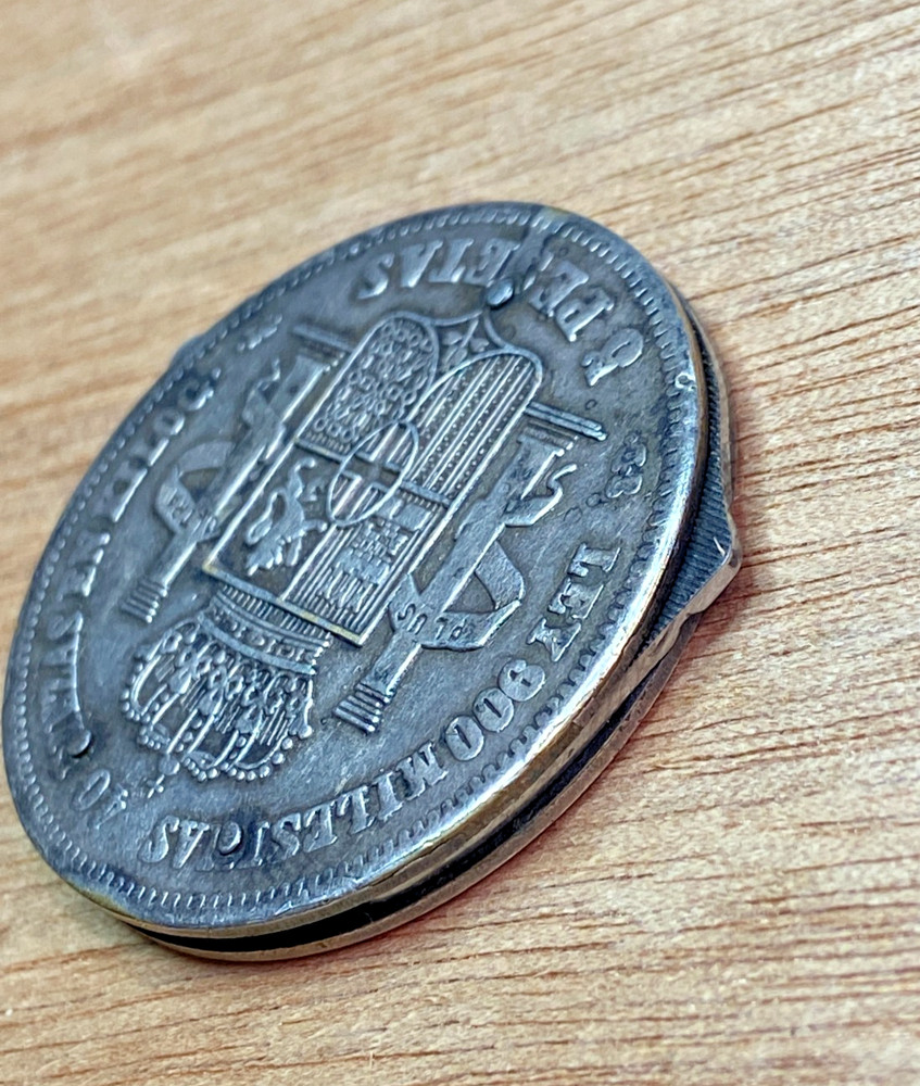5 Pesetas 1871 Spain Blade and file
