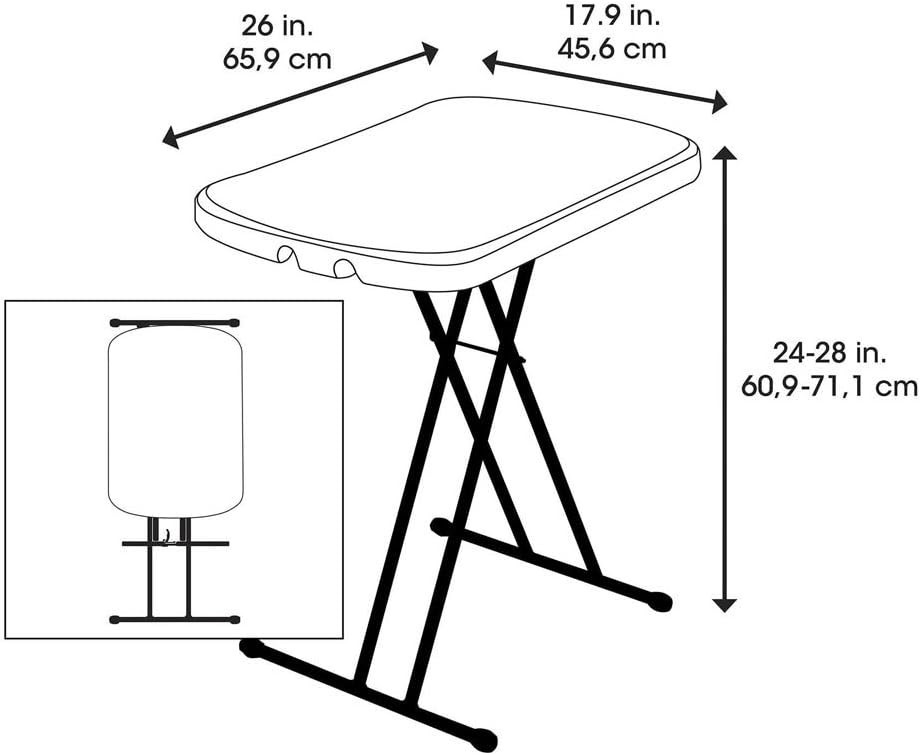 Multi-Functional 26-Inch Adjustable Folding Table - Perfect for TV & Crafts