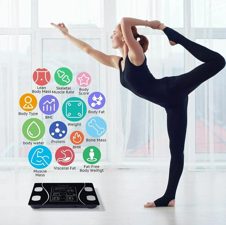 Digital Body Fat Scale Bluetooth High Precision Backlit Display Weight Scale US