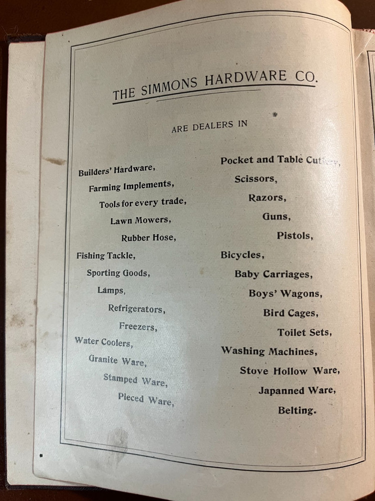 Vintage Simmons Hardware Co. Condensed Reference Catalogue-Tools-Machinery-VG
