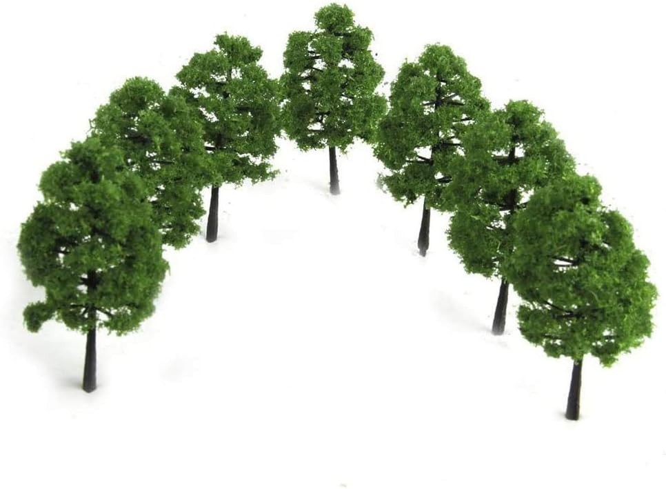 50pcs HO Scale Model Trees for Railroad & Diorama Scenery