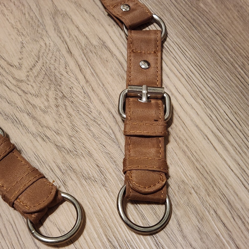 Everything Mary Tan Flat Microfiber Shoulder Strap Handle With Buckles 24" READ