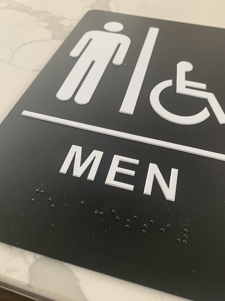 ADA Restrooms Signs Braille 15.00 Each.