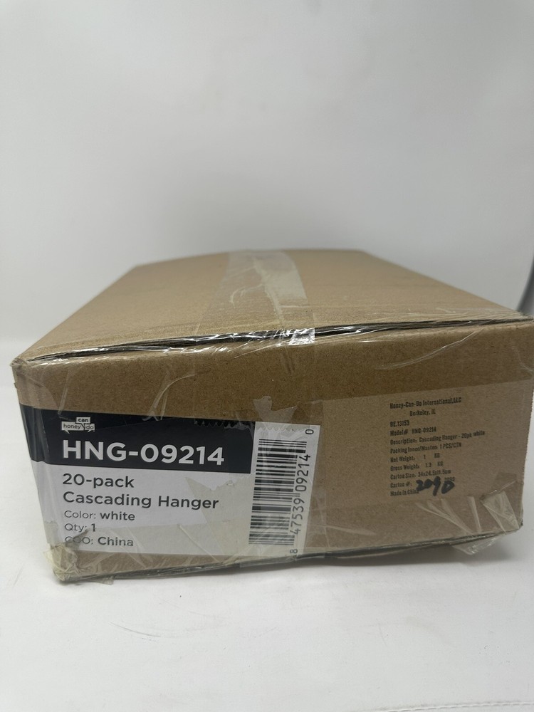 Honey-Can-Do Plastic Collapsible Cascading Space Saving Hangers White 20 Pack