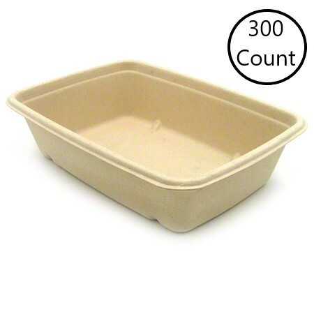 Sabert 36oz. Rectangular Pulp Container, 6" x 9" | 300/Case
