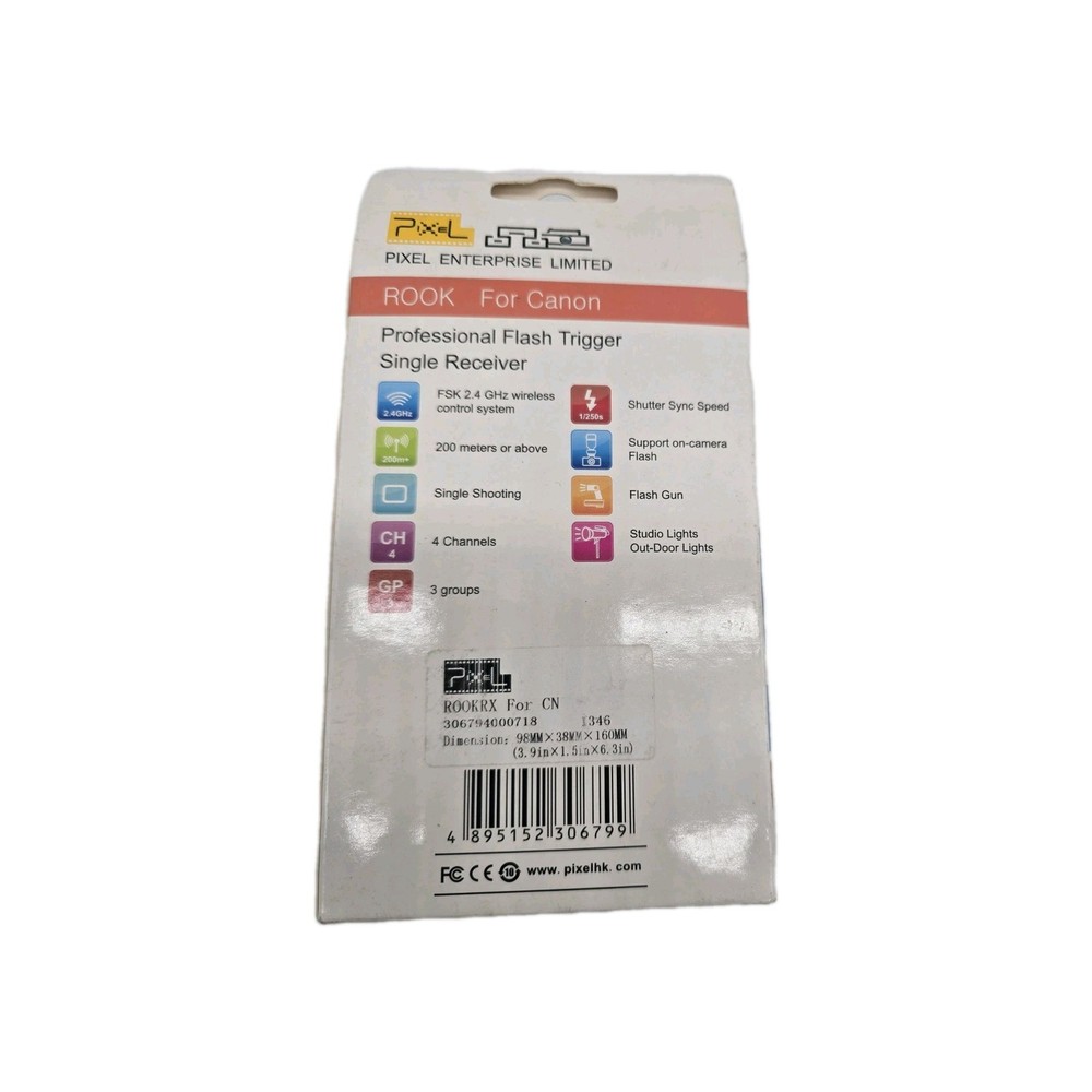 PIXEL ROOK Professional Flash Trigger Single Receiver for Canon - BRAND NEW