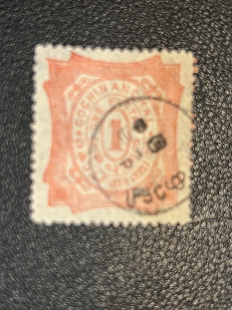 India/Cochin stamp 10 used
