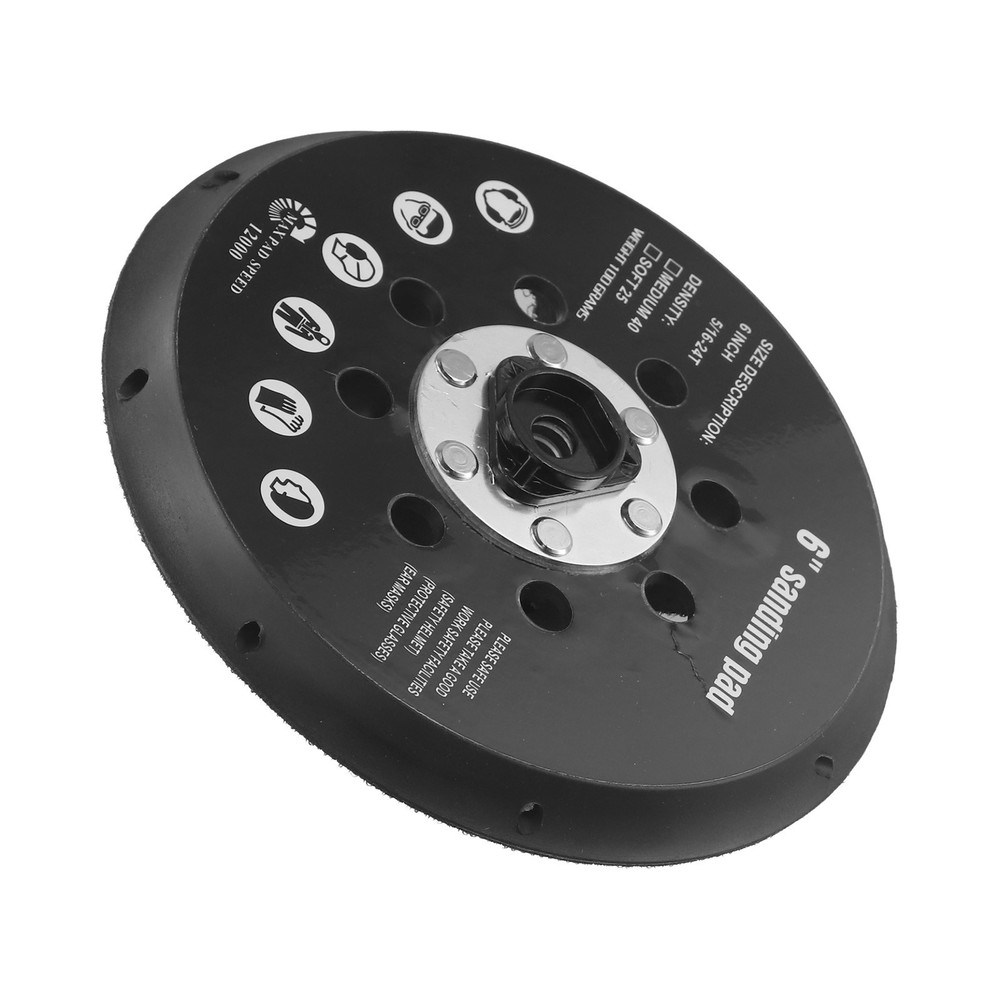 High Performance Sander Backing Pad 6 Inch Size Effective Dust Control