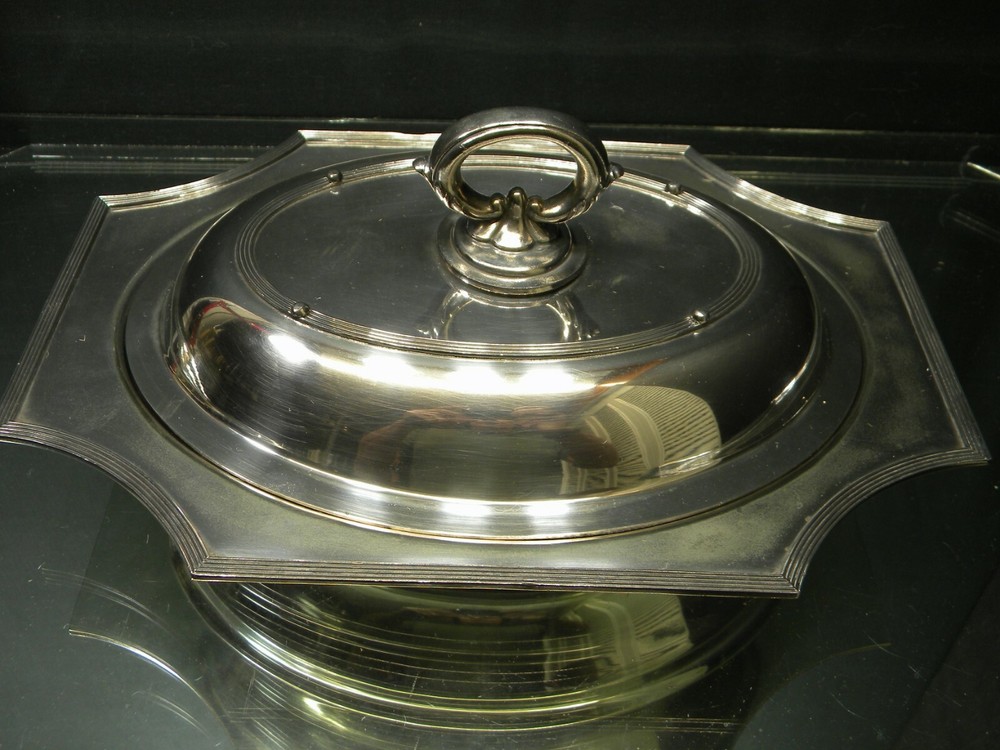 Vintage Nickel Silver Domed Butter/Cheese Dish