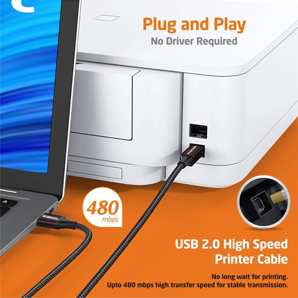 Fastronics USB Cable For Pioneer CDJ-2000 DJ CD Multi Player DJM-2000 Mixer