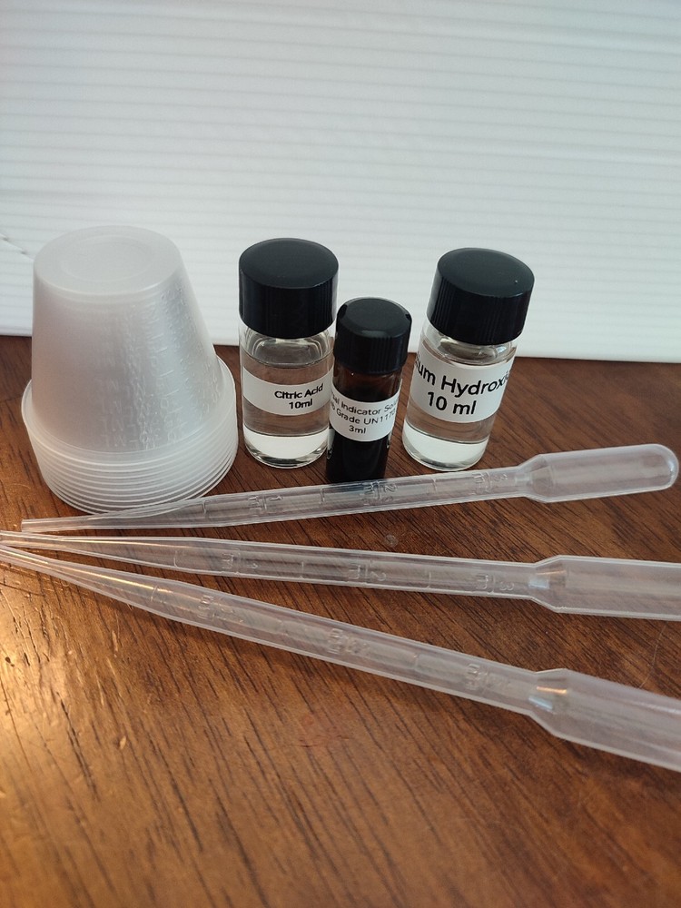 Universal Indicator Ph Experiment Kit With Acid And Base Complete, Ready To Use.