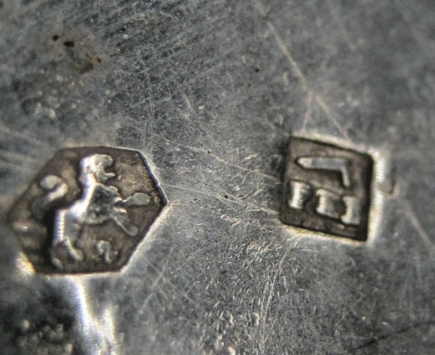 Antique White Metal Snuff Box With Continental Silver Marks