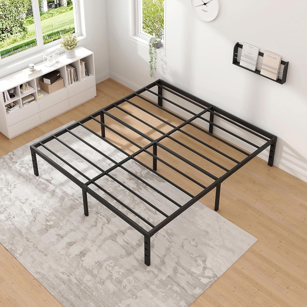 Metal Bed Frame,Full Size Bed Frame with Storage Space,Heavy Duty Sturdy
