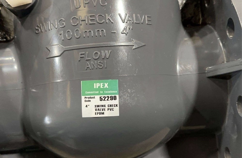New IPEX 4” Swing Check Valve 4GPN9 Or 52290