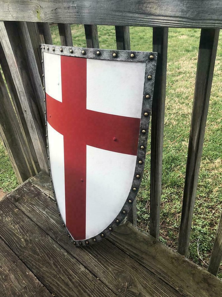 Handmade Templar 30'' Shield Knight Shield Handmade Armor Knight Templar Shield