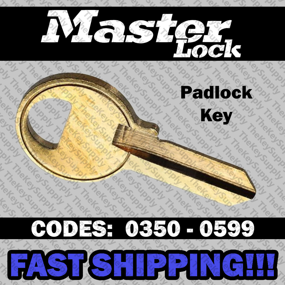 Master Lock Padlock Replacement Key Cut to Your Code 0350 - 0599