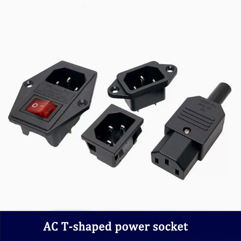 AC-03Pin Type Socket Card AC04/5 Switch Light AC-02/6 Three Hole Power Cord Plug