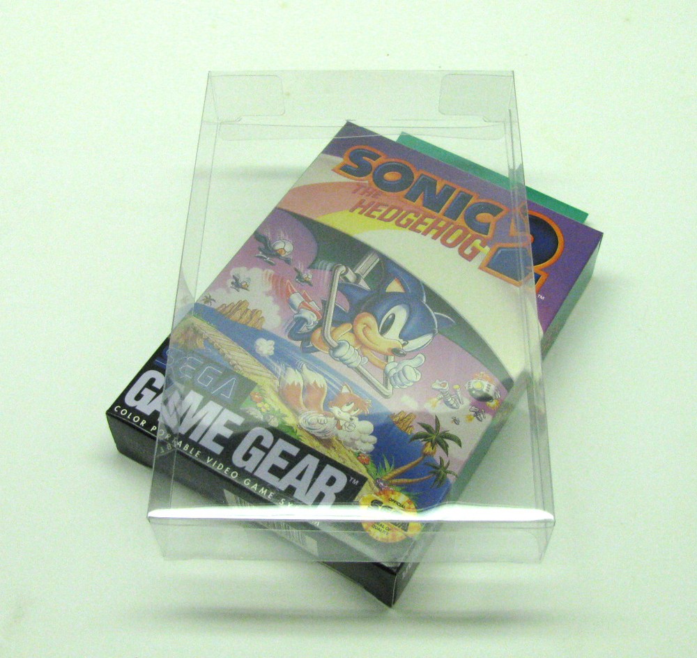 2x SEGA GAME GEAR BOX CIB Clear Plastic Protective Display Protector Sleeve Case