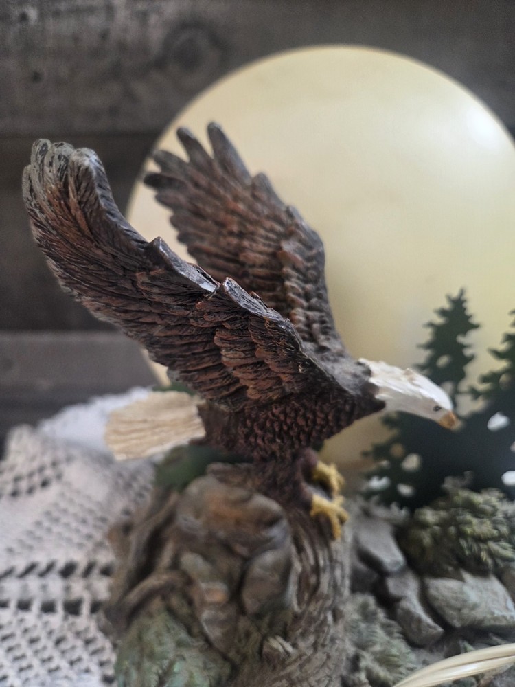 Vintage Fly me to the Moon Eagle and Lighted Moon