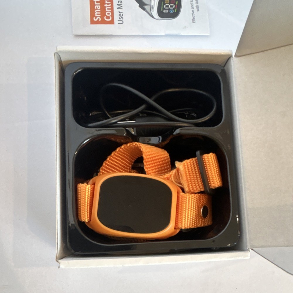 Smart Dog Bark Control Collar Orange Vibration Waterproof Rechargeable