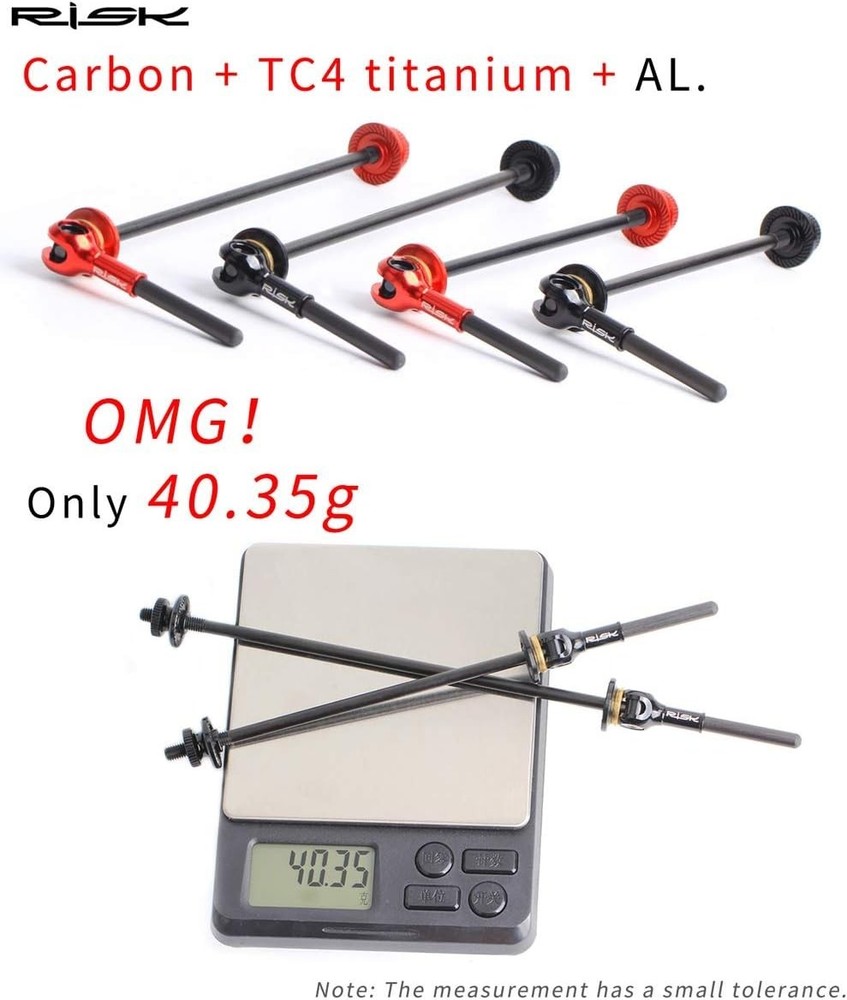 Ultralight Titanium Bicycle Quick Release Skewer Set