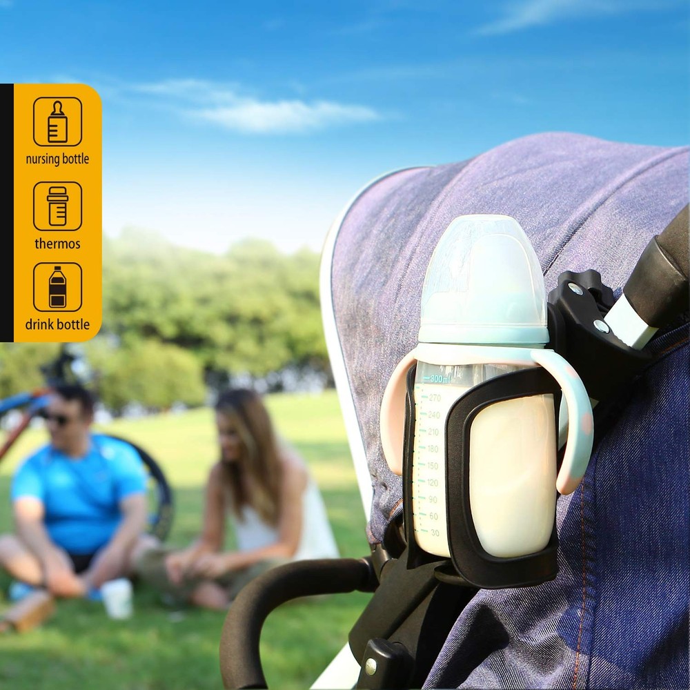 Pack of 2 Stroller Cup Holders, Universal Drinks Holder for