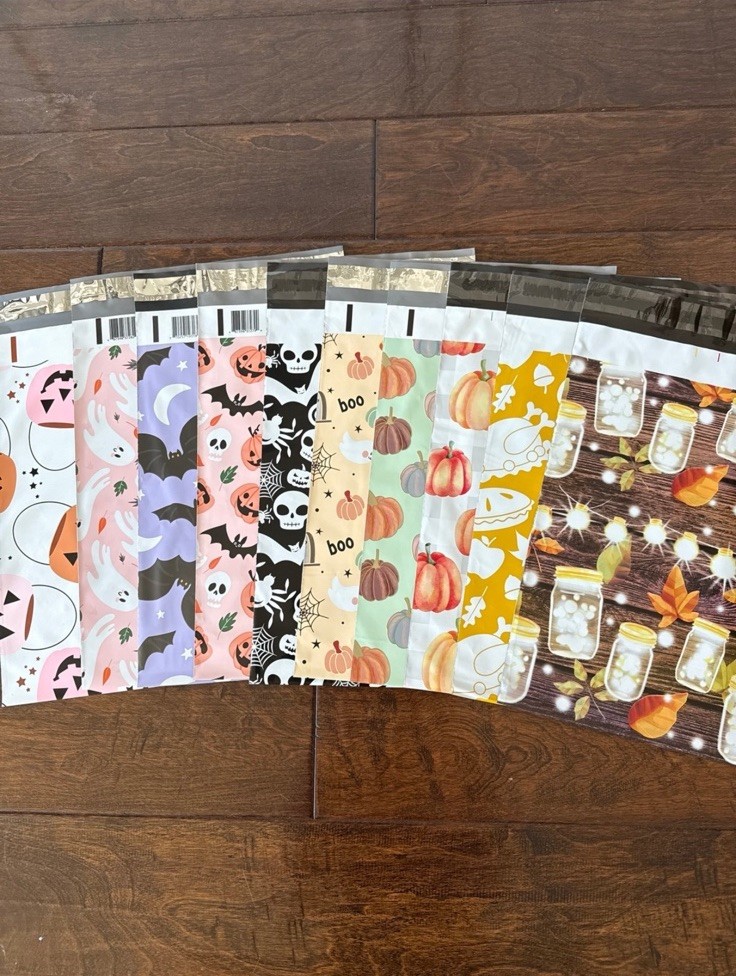 20 Pack - 10x13” Super Fun Halloween/Fall Mix Poly Mailers
