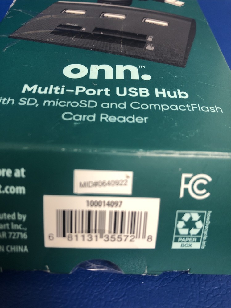 Keep Onn Multi-Port USB Hub CompactFlash Card Reader 100014097