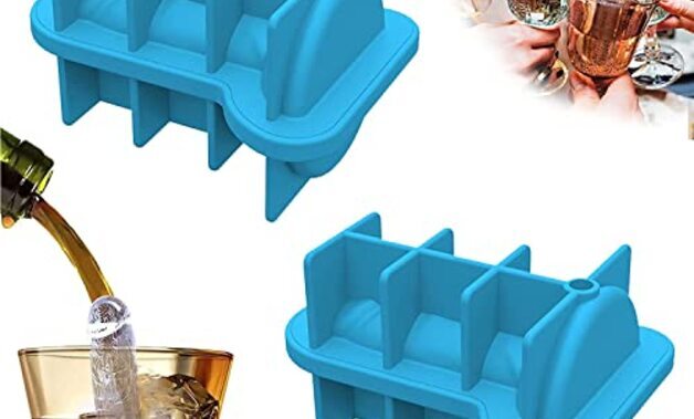 1 Pcs BLUE Silicone Prank Ice Cube Mold Tray for Ice Chilling Whiskey Blue