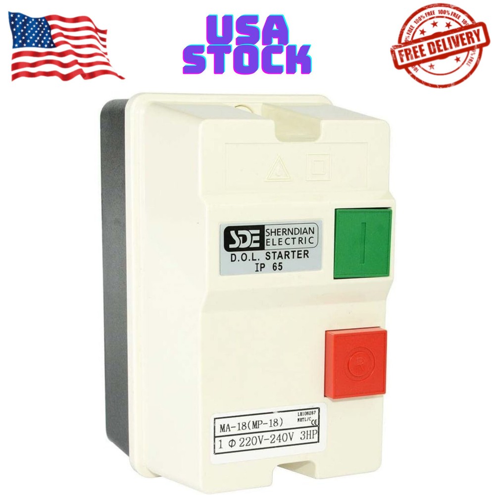 1-Phase, 220-240-Volt, 3-HP, 18-26-Amp Magnetic Switch - CSA Approved