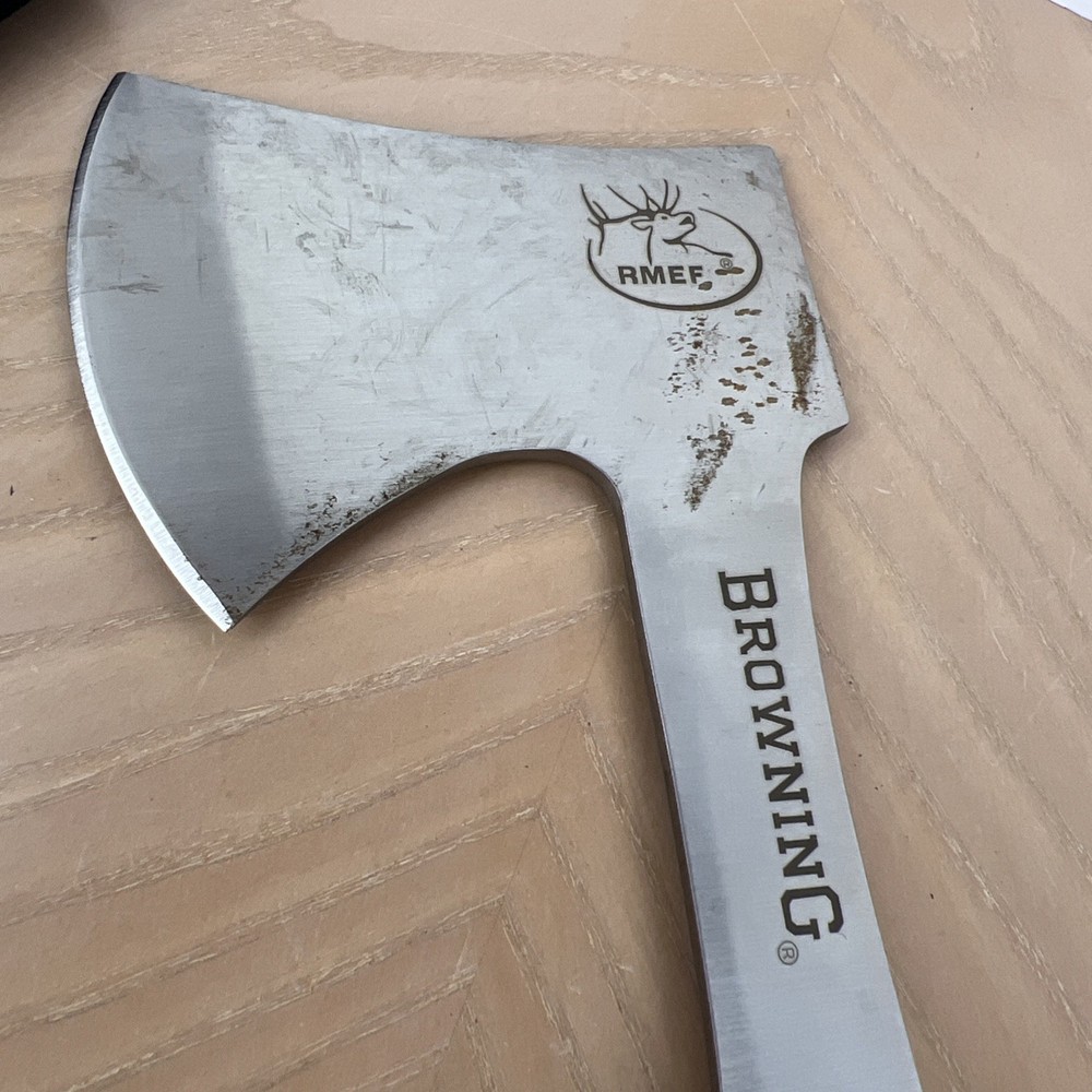 Browning RMEF Model 0031 Hatchet Axe Sheath Wood Handle
