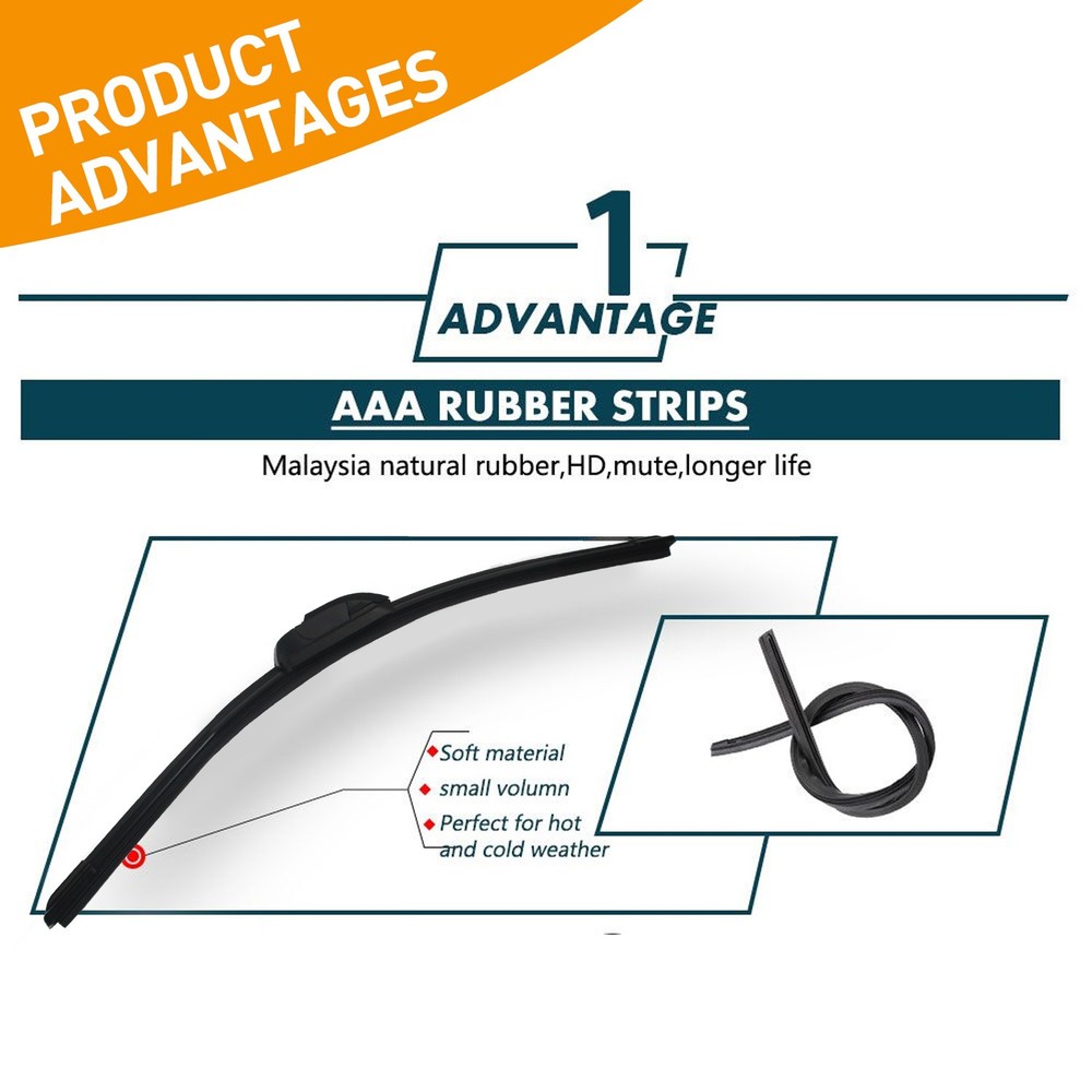 28"+28" Front Windshield Wiper Blades Left + Right Set For Ford Edge 2015-2024