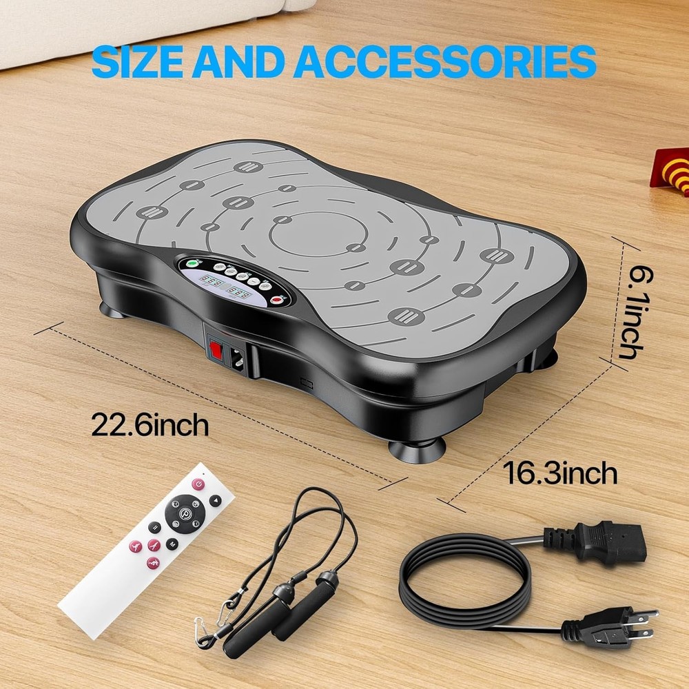Multi-Functional Vibration Exercise Plate for Lymphatic Drainage and Weight Loss