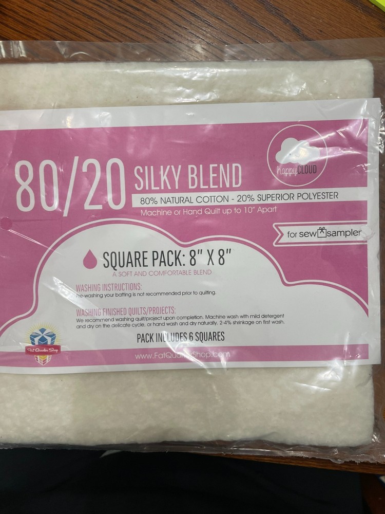 Quilting Notions:  Silky Blend Square Pack Batting, Table Topper Pattern