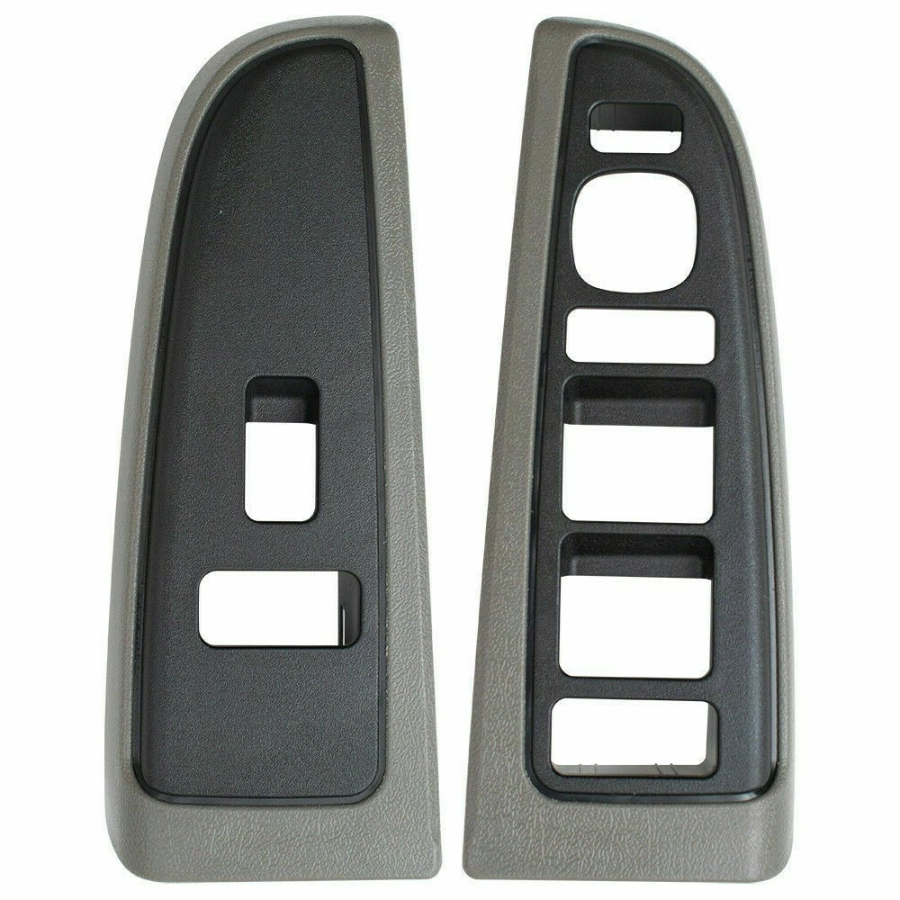 New Front Light Gray Window Switch Trim Bezel Set For 2003-2007 Silverado Sierra
