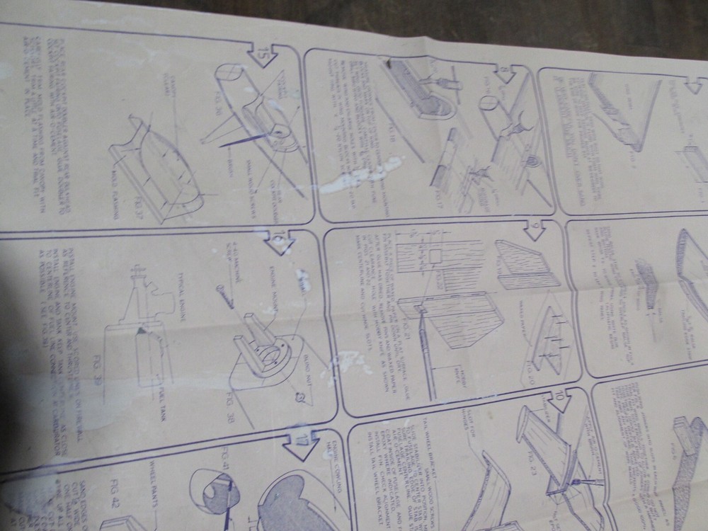 Model Airplane Blueprints Lanier LASER Wall Hanger Art.